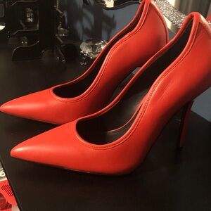 Reiss Scarlet Red Pointed Heels